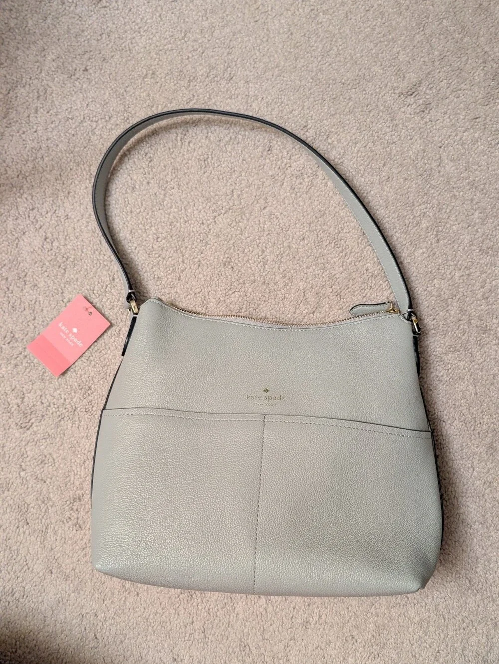 Kate Spade Bailey Textured Leather Shoulder Bag- Avalon Mist (K4650)